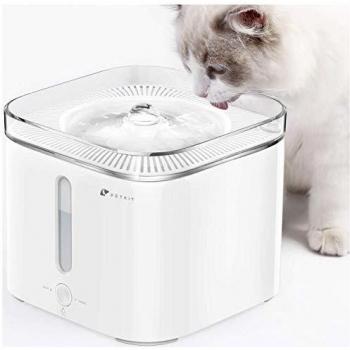 PETKIT Fuentes para Gatos -Anti Burn out/Super Quiet/Alarma de Escasez de Agua/Alarma de Cambio de Filtro Automático Dispensador para Perros y Gatos