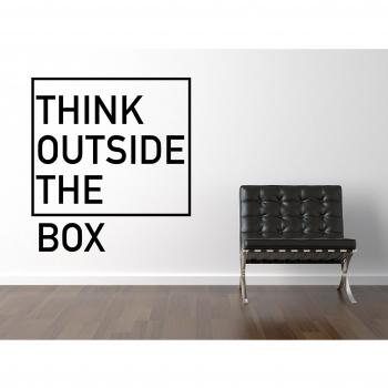 Think Outside The Box Pegatina De Pared Negro Certified Freak 180 x 197 cm