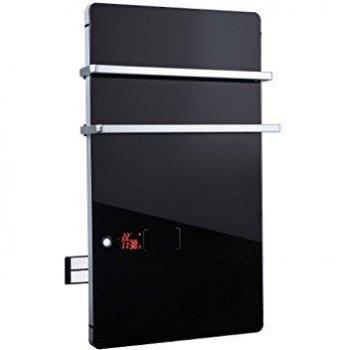 PURLINE ZAFIR V2000T B Toallero Calefactor eléctrico Digital de cristal templado negro con termostato
