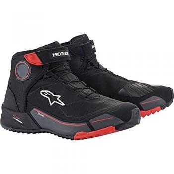 Alpinestars Zapatillas de Moto Honda CR-X Drystar Riding - Negro Gris Rojo (Tallas 40 y 41)