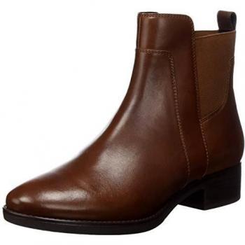 Botines de mujer Geox Felicity en piel marrón, talla 39 EU