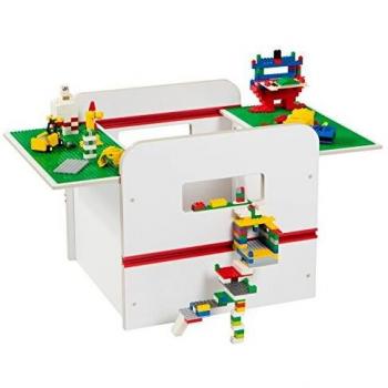 Baúl de madera con superficie de construcción