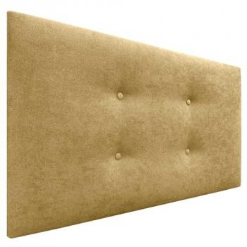 Cabecero Tapizado de Tela Aqualine Mostaza con 2 Hileras de Botones - 110x50cm (Camas 80/90/105)