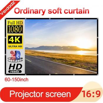 Proyector Simple VEIDADZ 60-150 Pulgadas HD Portátil Plegable para Hogar y Oficina