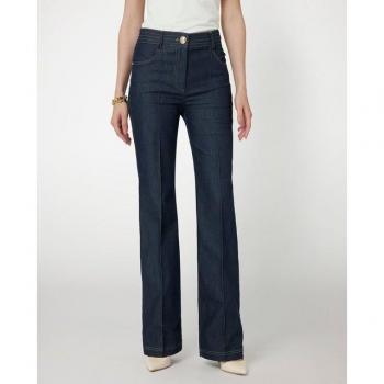 Pantalón Recto Efecto Vaquero Marciano by Guess - Pantalón de campana de mujer, diseño recto, efecto vaquero, ideal para un look casual y moderno