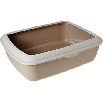 Inodoro Classic con Borde para Gatos 47x37x15 cm Color Marrón
