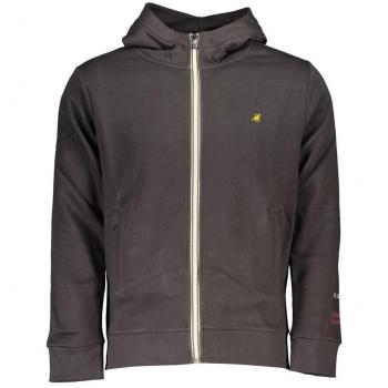 U.S. Polo Assn. Men's Gray Hooded Fleece Sweatshirt with Embroidered Logo - XXL