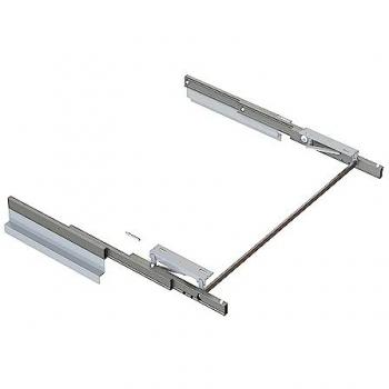 Guías para mesa extensible y elevable Oplà Folding+39 M120, aluminio, anodizado inox - Emuca