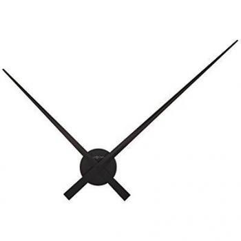 Nextime 2269zw - Manecillas de reloj de pared;Nextime - 2269zw - Pendule Mural - 90cm de diamètre - Quartz Analogique -aluminuim - Chiffres Noirs -  Hands 
