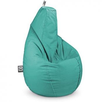 Puff Pera XXL Naylim Mate Turquesa HAPPERS - Cómodo, Ligero y Resistente para Interior y Exterior