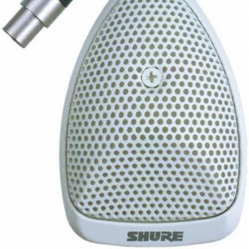 Shure MX391W/S Supercardioid Condenser Boundary Microphone, White