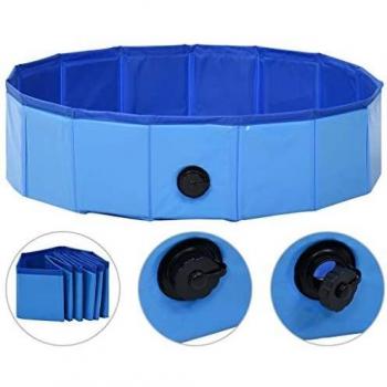 Foldable Dog Swimming Pool Blue
