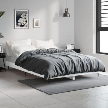 Cama de madera contrachapada blanca 120x190 cm Vidaxl