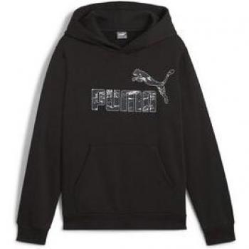 Sudadera con capucha Puma ESS+ Camo para niños, color negro, tallas 7/8 años, 9/10 años, 11/12 años y 15/16 años