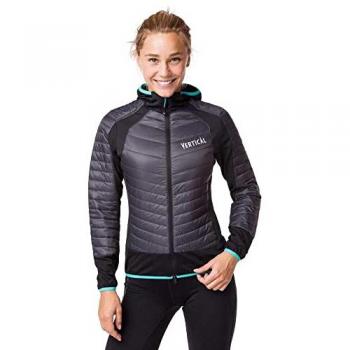Chaqueta Híbrida Aeroquest Vertical para Mujer Negra y Gris