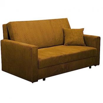 Sofá-cama Columbus 188 con caja de ropa de cama, 3 plazas, 153x85x98cm, tapizado en pana y cojines incluidos