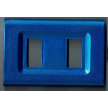 Placas de ABS Serie Magic Elite Bticino Compatibles Color Azul Eléctrico - 4 Foros