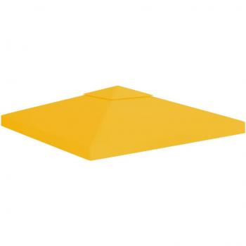 vidaXL 2-Tier Gazebo Top Cover 310 g/m² 3x3 m Yellow