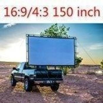 150 '' 16: 9 Pantalla de proyección 3D 3300x1860mm plegable Fácil Instalación Área de visualización