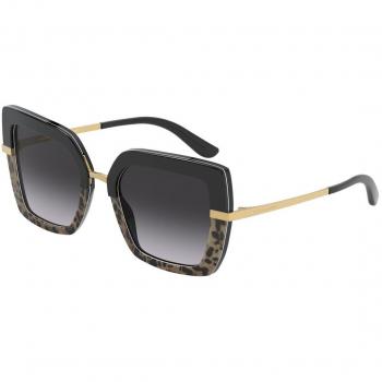 Dolce & Gabbana DG4373F Asian Fit 32448G Women's Sunglasses Black Size 52