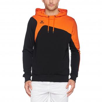 Erima Club 1900 2.0 con capucha para hombre, todo el año, hombre, color negro / naranja, tamaño small