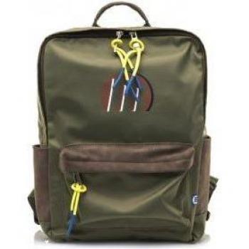 Mochila Mustang Michael para Hombre en Color Verde con Cierre de Cremallera