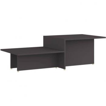 vidaXL Brown Oak Engineered Wood Coffee Table 111.5x50x33 cm