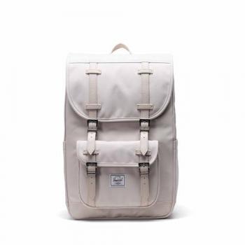 Herschel Little America Mid Unisex Backpack - Beige Cotton with Laptop Compartment