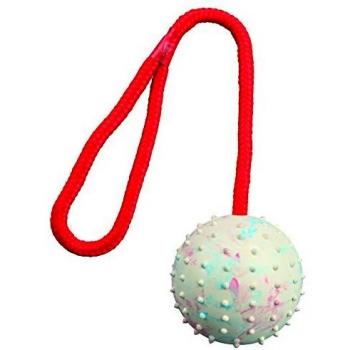 TRIXIE Pelota con Cuerda, Caucho Natural, ø7 cm, 30 cm, Perro