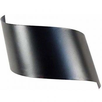 Aplique Tosel Vira Geométrico de Metal Negro con Diseño Moderno D 26 x H 12 cm