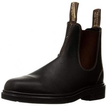 Blundstone Unisex Chelsea Dress Stout Brown Boots Leather - Size UK 10.5
