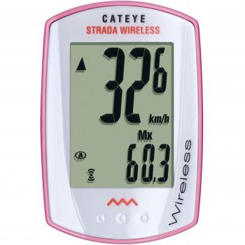 Cateye Strada Wireless - Ciclocomputador inalámbrico, color rosa