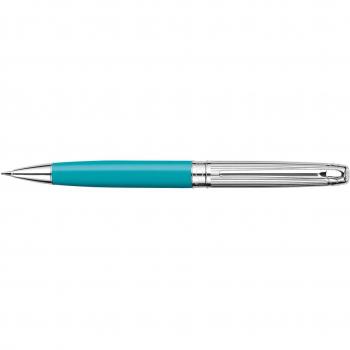 Caran d'Ache Portaminas Leman Bicolor Plata/Turquesa