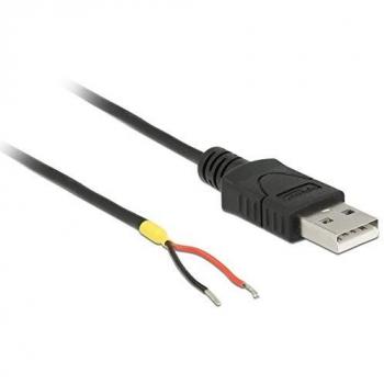Cable USB 2.0 Tipo A Macho a 2 Extremos Abiertos de Alimentación 1,5 m para Raspberry Pi