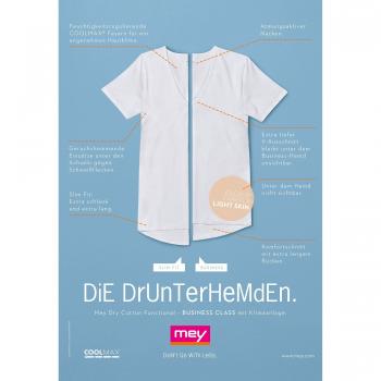 Mey Men's Slim Fit V-Neck T-Shirt Dry Cotton Light Beige XL