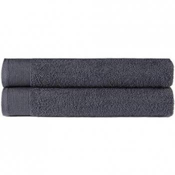 vidaXL Set de toalla de ducha 2 uds algodón 450 gsm 70x140cm antracita