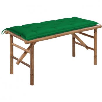 Banco de jardín plegable Day and Night con almohada de bambú 118 cm