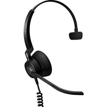 Jabra Engage 50 - Auricular Digital monoaural on-Ear con Cable Certificado para Microsoft Teams - Cancelación pasiva de Ruido para softphones y Clientes Web - Cable USB-C - Negro