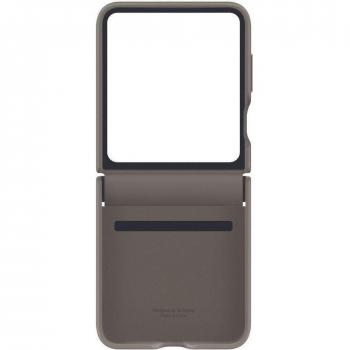 Samsung Galaxy Z Flip5 Flap Eco-Leather Case Funda de Piel Ecológica Gris Pardo EF-VF731PAEGWW