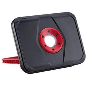Lámpara de trabajo recargable portátil 5W, 6500K, dimmable, IP65, carga USB, color negro/rojo