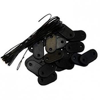 Kit de Fijación para Pantallas - Lote de 20 Kits (26 Piezas + 4 m de Cable por Kit) Negro