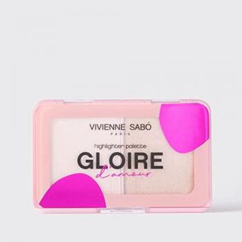 Paleta de Iluminadores Vivienne Sabó Gloire d'Amour 01 - Efecto Radiante, Tono Claro y Oscuro, Larga Duración, Cruelty Free