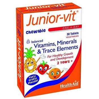 HealthAid Junior-Vit Chewable Multivitamins, 30 Vegetarian Tablets