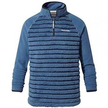 Craghoppers Maddiston - Forro Polar con Media Cremallera para niños, Infantil, Color Delft Blue, tamaño 5-6