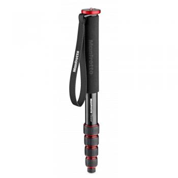 Manfrotto MMELEA5RD - Monopié Element, Aluminio, Color Rojo