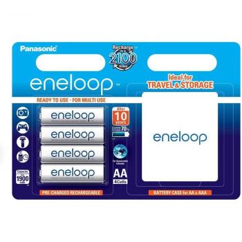 Panasonic eneloop BK-3MCCEC4BE Nickel Metal Hydride AA Batteries, Classic AA 4-Pack with Box