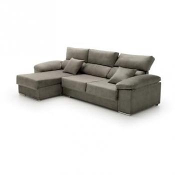Sofá Chaise Longue Reclinable Beatrice Tostado Izquierda 260x140x85