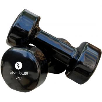 Sveltus – Juego de 2 Mancuernas de 5 kg, Color Negro