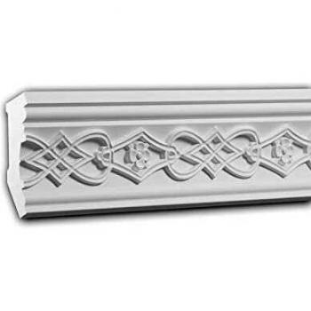 Cornisa decorativa Profhome 150282 estilo Néo-Renacimiento blanca 2 m