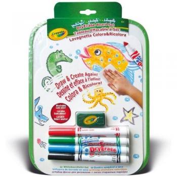 Pizarra Blanca Borrable Crayola con 4 Rotuladores Lavables